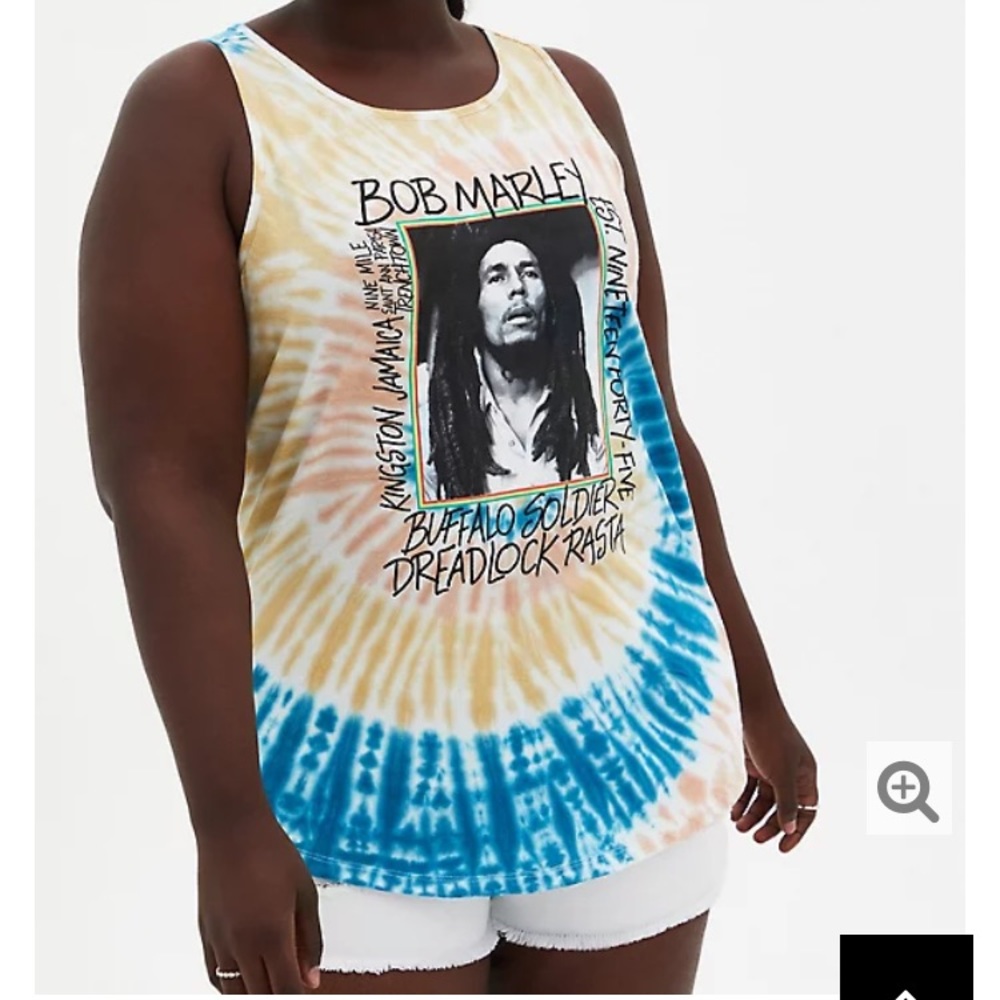NWT 2X Torrid Tiedye Bob Marley Cutout Tank